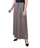 Ny Collection Womens Petites Polka Dot Belted Maxi Skirt PITK8021