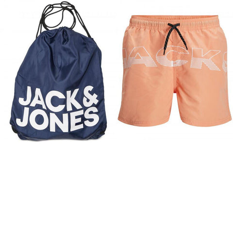 Jack & Jones Men's 3-Pc. Swim Trunks, Towel & Drawstring Beach Bag Set 12210404