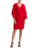 Lauren Ralph Lauren Womens Ruffle-Sleeve Cocktail Dress 253855211002