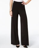 Ny Collection Womens Petite Mid Rise Pull On Wide-Leg Palazzo Pant Black PXL