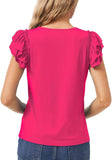 Cece Women's Ruffled Flutter-Sleeve Short Sleeve Knit Top 7031619