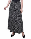 Ny Collection Womens Petites Polka Dot Belted Maxi Skirt PITK8021