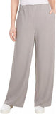 Hilary Radley Womens Wide Leg Crinkle Pants With Elastic Waistband 1777947