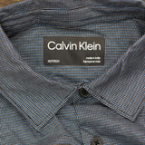 Calvin Klein Men's Button-Down Long Sleeve Shirt 40FM279 Jadeite Blue XS