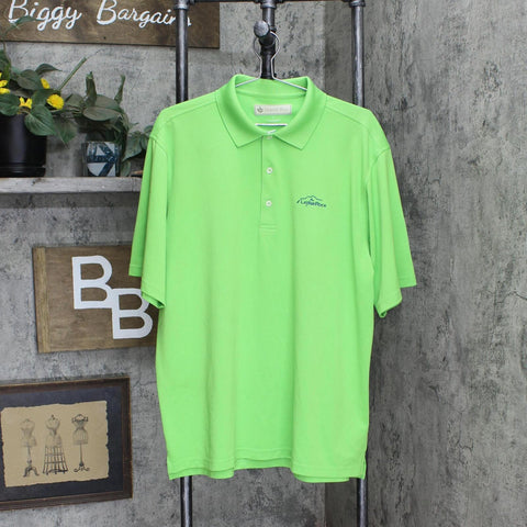 Donald Ross Mens Ledgerock Pique Short Sleeve Polo Shirt 166a0e3d19f053 Green L