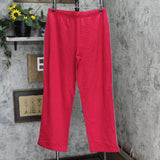 Unbranded Womens Vintage Open Bottom Cotton Fleece Sweatpants with Trim 400094