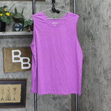 Easy Essentials Womens Cotton Knit Sleeveless T-Shirt Top 04735