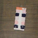 Yoga Sprout Baby Girls 5 Pack Cotton Headbands Navy Moroccan Blue 0-24 Month