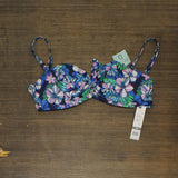 Sundazed Beka Floral-Print Bow Bikini Top F74150 Azure Blue 32D