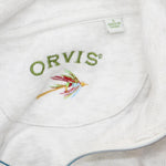 Orvis Womens Striped Quarter Zip 1/4 Pullover Sweater Blue / Gray S