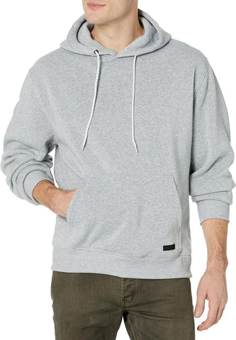 Wt02 Mens Basic Fleece Pull Over Hoodie Hooded Sweatshirt Heather Gray XL