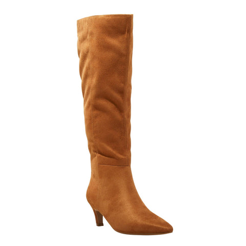 Universal Thread Kendra Kitten Heel Tall Dress Boots Chestnut Brown 8M