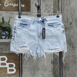 [blanknyc] Luxury Clothing Denim Jean Shorts with Pockets Acid Trip Blue 30