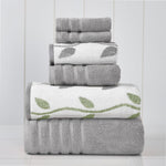 Allurez Modern Threads 6-Piece Yarn Dyed Bath Towel Set 74003690026 Ash Gray OS