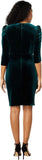 Vince Camuto Womens Velvet Ruched Bodycon Dress Long Sleeve VC2M2597