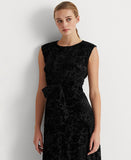 Lauren Ralph Lauren Womens Burnout Velvet Cocktail Dress 253854951001 Black 4