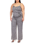 Michael by Michael Kors Plus Size Belted Floral-Print Jumpsuit WS2812T5NX