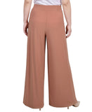 Ny Collection Womens Petite Mid Rise Pull On Wide-Leg Palazzo Pant PITP0024