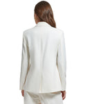 DKNY Peak-Collar Single-Button Long-Sleeve Blazer UI2J7680 Egg Nog Off White 2