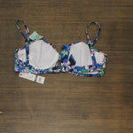 Sundazed Beka Floral-Print Bow Bikini Top F74150 Azure Blue 32D