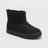 Cat & Jack Toddler Girls Arlo Zipper Shearling Style Boots ARL0 Black 12T