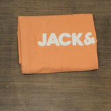 Jack & Jones Men's 2-Pc. Towel & Drawstring Beach Bag Set Coral Pink Orange