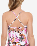 Salt + Cove Women's Tropic Time Printed V-Wire Tankini Top 805132