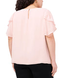 Vince Camuto Womens Chiffon Flutter-Sleeve Blouse 92611181