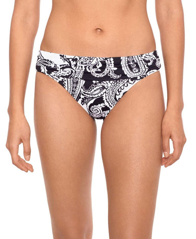 Lauren Ralph Lauren Graphic Paisley Hipster Bikini Black White 8 20145052