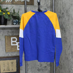 NHL Womens Frayed Bottom St Louis Blues Colorblock Sweatshirt HOLFE12TAR-Blues