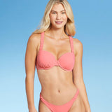 Shade & Shore Women's Light Lift Keyhole Bikini Top 83998707 Guava Pink 34C