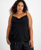 Bar III Plus Size Embellished Drape-Neck Camisole Top 10853267