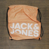 Jack & Jones Men's 2-Pc. Towel & Drawstring Beach Bag Set Coral Pink Orange