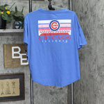 Majestic Womens Chicago Cubs Faded Graphic T-Shirts Tee 16654386c17119