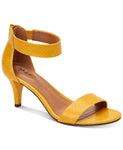 Style & Co. Womens Paycee Faux Leather Dress Sandals Yellow Snake 8.5M