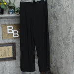 Ny Collection Womens Petite Mid Rise Pull On Wide-Leg Palazzo Pant Black PXL