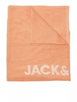 Jack & Jones Men's 2-Pc. Towel & Drawstring Beach Bag Set Coral Pink Orange