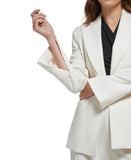 DKNY Peak-Collar Single-Button Long-Sleeve Blazer UI2J7680 Egg Nog Off White 2