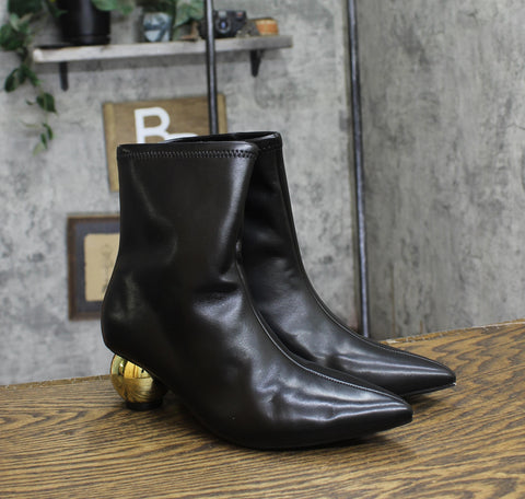 A New Day Jaz Ball Heel Stretch Ankle Boots with Memory Foam Insole Black 7.5M