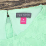 Vince Camuto Jacquard Puff Sleeve Top 9121049 Green S