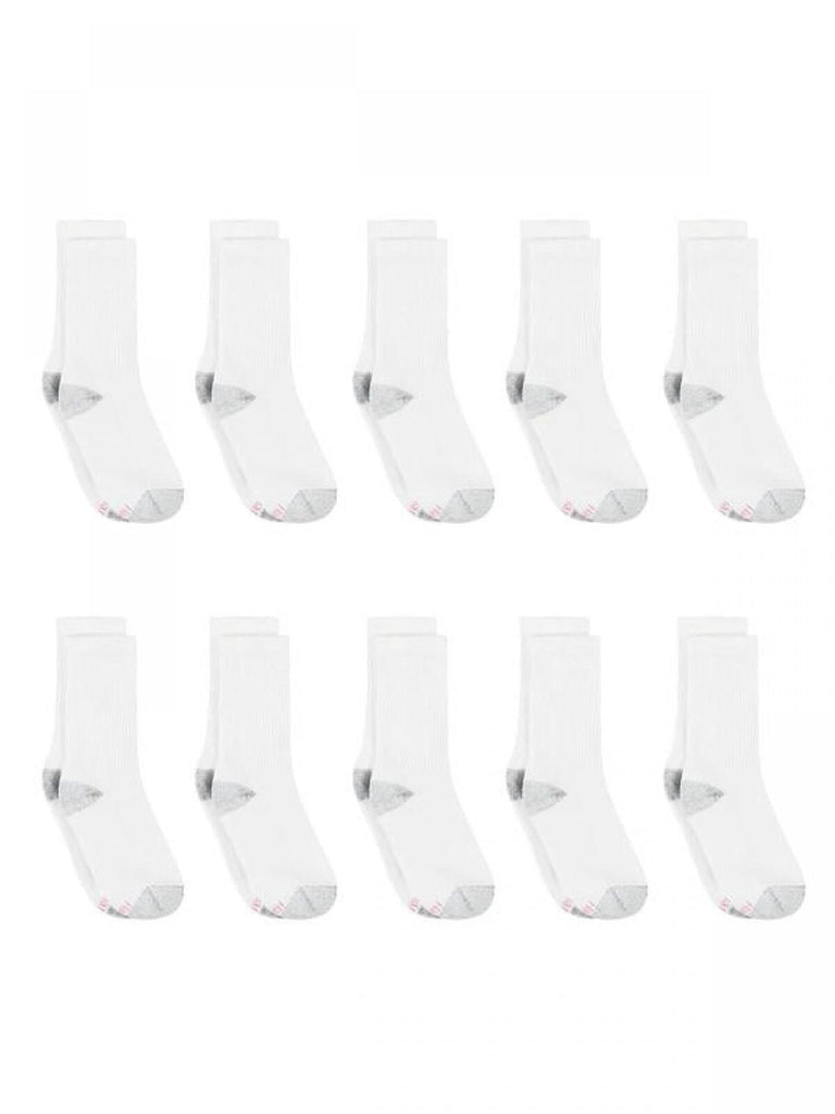 Hanes Women's Cushioned 8pk Crew Athletic Socks 5-9 683/10 White 5