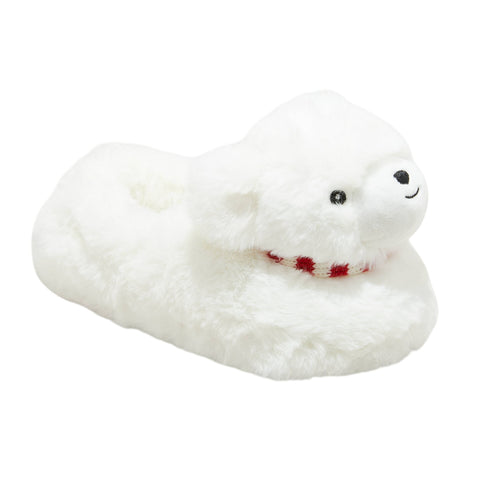 Wondershop Toddler Boys Girls Holiday Polar Bear Character Slippers White 5T-6T
