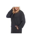 White Mark Women's Plus Size Long Sleeve Hoodie Style Sweater Dress PS822