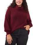 Vince Camuto Plus Size Turtleneck Blouson-Sleeve Sweater 9261225