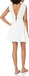 Nia Womens Sardinia Tie Front Mini Dress White L