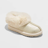 Cat & Jack Kids Girls Lizzie Faux Fur Cuff Bootie Slippers 88498319