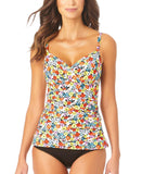 Anne Cole Ditsy Floral-Print Underwire Tankini Top 22MT23369 Multicolor 32C/34B