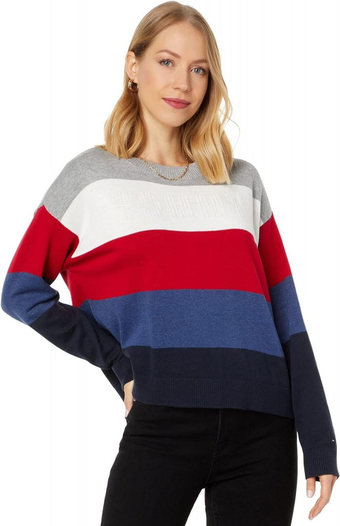 Tommy hilfiger crew neck best sale sweater women's