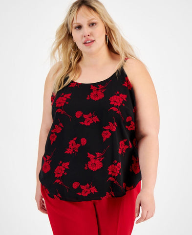 Bar III Plus Size Floral-Print Camisole 10855263