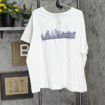 Avenue Womens Millennium 2000 Vintage Graphic T-Shirt Tee White 30/32